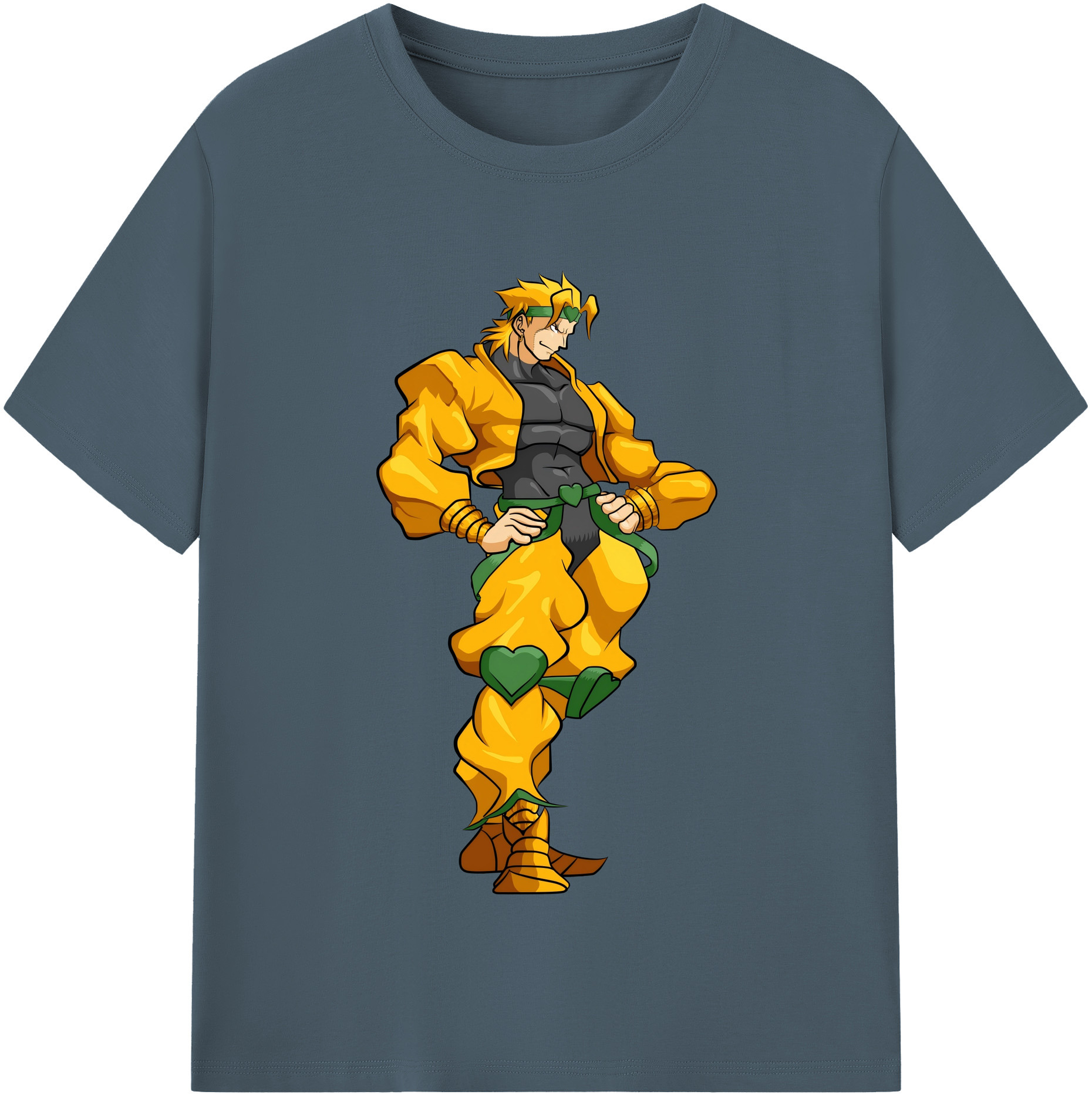 （画像用） ジョジョの奇妙な冒険 ディオ?ブランドー JoJo's Bizarre Adventure Dio Brando 綿100％半袖Tシャツ（フロントプリント）